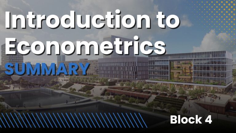Introduction to Econometrics Summary