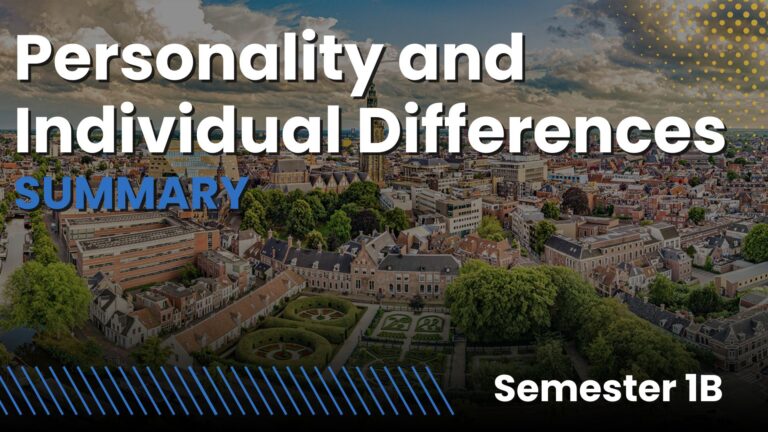 Personality and Individual Differences Summary