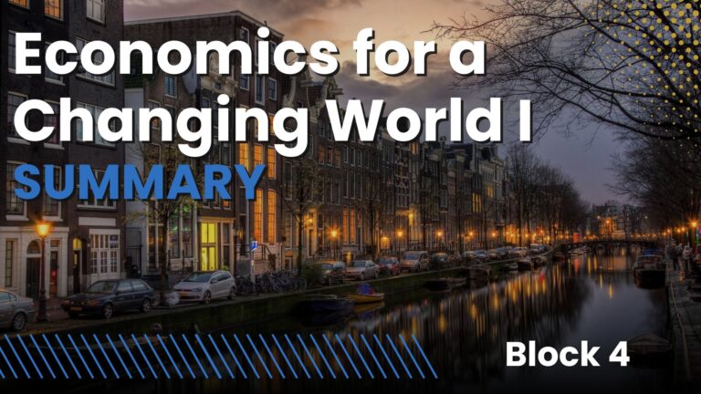 Economics for a Changing World I Summary Banner