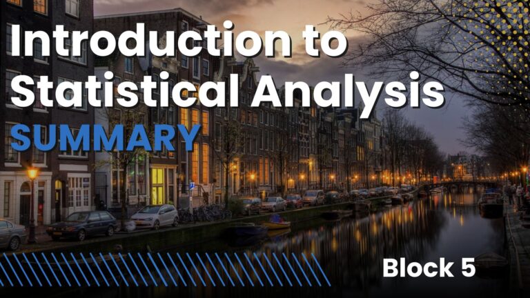 Introduction to Statistical Analysis Summary Banner
