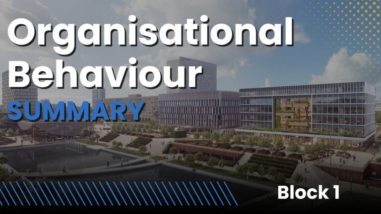 Organisational Behaviour Summary 1