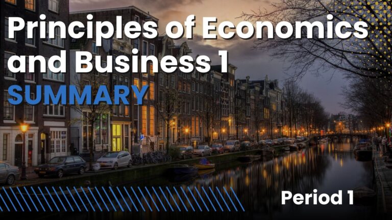 Principles of Economics and Business 1 Summary Banner