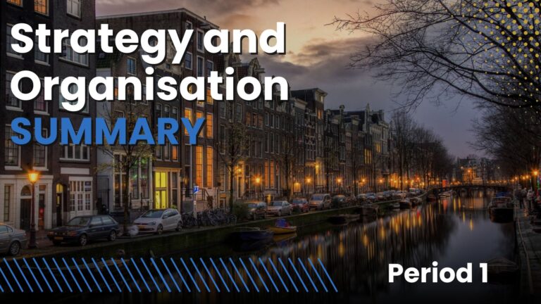 Strategy and Organisation Summary Banner