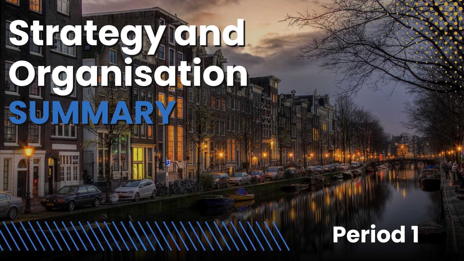 Strategy and Organisation UvA (BA year 1, period 1)